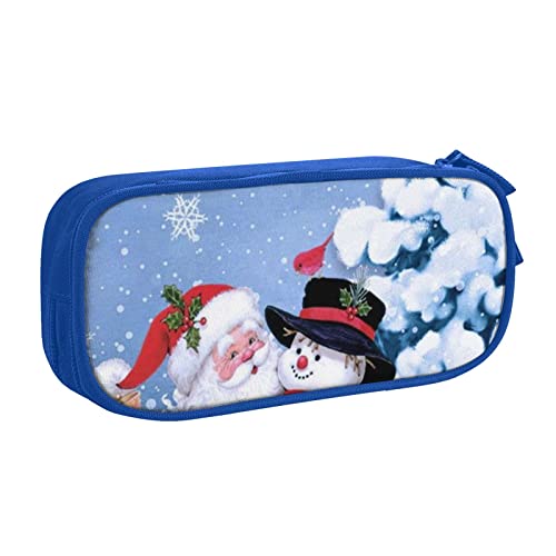 Tasche für Schule, Bürobedarf, Weihnachten, Weihnachtsmann, Schneemann, großes Fassungsvermögen, Federmäppchen für Studenten, Schreibwaren-Tasche, Stiftebox, Schreibtisch-Organizer mit glattem von FROON