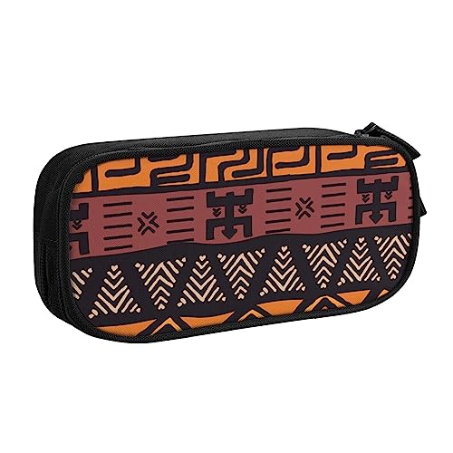 Tasche für Schule, Bürobedarf, afrikanischer Schlammstoff, Stammes-Design, großes Fassungsvermögen, Federmäppchen für Studenten, Schreibwaren-Tasche, Stiftebox, Schreibtisch-Organizer mit glattem von FROON