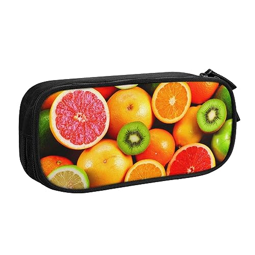 Tasche für Schule, Bürobedarf, frisches Obst, großes Fassungsvermögen, Federmäppchen für Studenten, Schreibwaren-Tasche, Schreibtisch-Organizer mit glattem Reißverschluss, tragbarer Bleistift, Schwarz von FROON