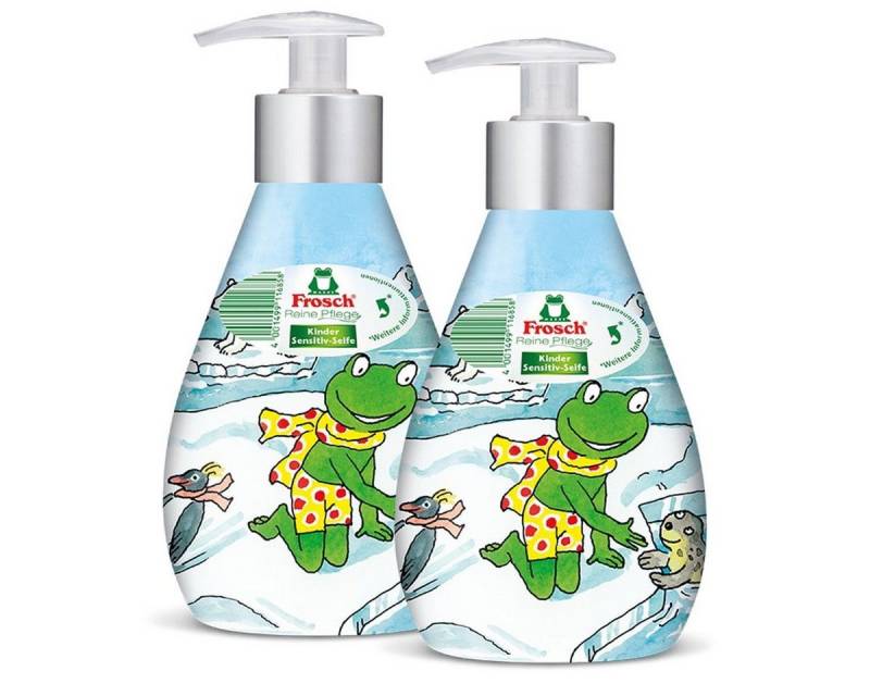 FROSCH Handseife 2x Frosch Reine Pflege Kinder Sensitiv-Seife 300 ml von FROSCH