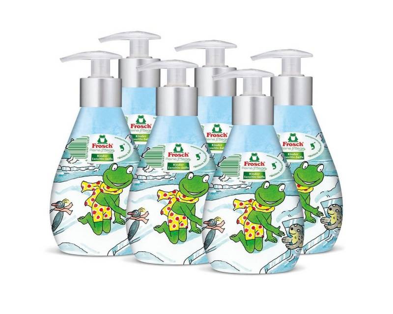 FROSCH Handseife 6x Frosch Reine Pflege Kinder Sensitiv-Seife 300 ml von FROSCH