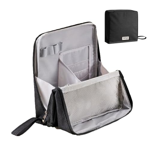 FROVOL Federmäppchen mit großem Fassungsvermögen, schönes Segeltuch, multifunktionales Federmäppchen, Schreibwaren und Schule, Schwarz , 1 Stpck von FROVOL