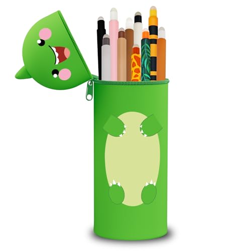 FRPABCF Set aus 8 radierbaren Gelstiften - Kawaii 2 in 1 Federmäppchen Dinosaurier, mit wärmeempfindlicher Tinte, Einer Auswahl an Tintfarben und Designs, 0,7 mm Spitze von FRPABCF