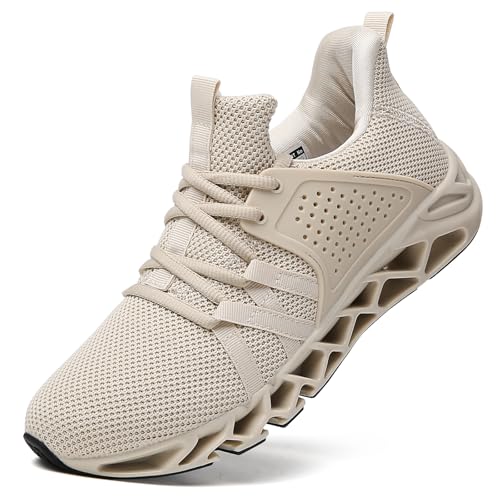 FRSHANIAH Damen-Schlupfschuhe, modisch, atmungsaktiv, Sport-Sneaker, A020 Beige, 39.5 EU von FRSHANIAH
