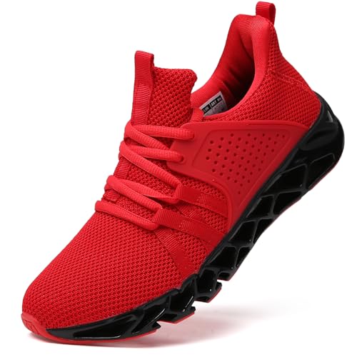 FRSHANIAH Damen-Schlupfschuhe, modisch, atmungsaktiv, Sport-Sneaker, A020 Rot, 37.5 EU von FRSHANIAH