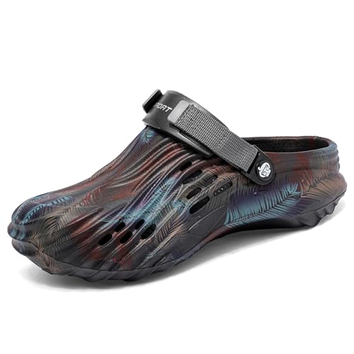 Tarnung Clogs - Herren Camo Graphic Clogs Sommer Hausschuhe Strand Sandalen Gartenschuhe für Leicht Atmungsaktiv rutschfest Schwarz EU45 Tarnung Clogs - Herren Camo Graphic Clogs Sommer Hausschuhe Strand Sandalen Gartenschuhe für Leicht Atmungsaktiv rutschfest Schwarz EU45 von FRTUBOP