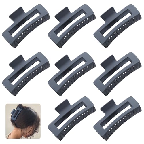 FRXAEZTG 8 Stück Große Haarklammer, 10cm Rechteckig Haarklammern für Damen Langes Dickes Lockiges Haar Vintage Kunststoff Rutschfestes Haar Jaw Clips Haarstyling-Zubehör für Frauen Mädchen (Blau) FRXAEZTG 8 Stück Große Haarklammer, 10cm Rechteckig Haarklammern für Damen Langes Dickes Lockiges Haar Vintage Kunststoff Rutschfestes Haar Jaw Clips Haarstyling-Zubehör für Frauen Mädchen (Blau) von FRXAEZTG