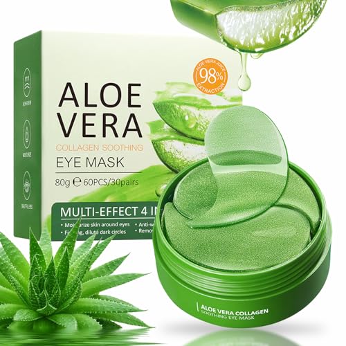 Augenpads, 30 Paar Aloe Vera Eye Pads, Hyaluronsäure Collagen Eye Patch, Augenringe Entfernen & Puffiness, Feuchtigkeit Spendende Augenmaske, Augenpflege Anti Falten von FRXVUC