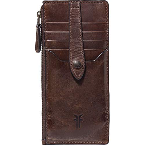 FRYE Damen Melissa Snap Card Wallet Stilvolles Design mit Halter & Steckplätzen Kompakt Geldbörse, Dunkelbraun von FRYE