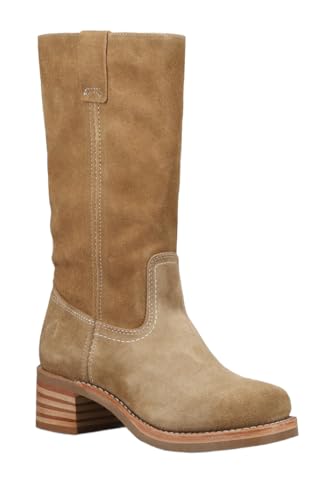 Frye Campus 12R Damenstiefel – Halbwaden-Stil mit strapazierfähiger Gummi-Außensohle und klassischem runden Zehendesign, Tan Buck, 37-38 EU von FRYE