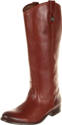 Frye Damen Original Melissa Button Reitstiefel, Cognac Wadenleder aus glattem Vintage-Leder, 38 EU von FRYE