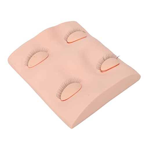 Übungs-Schaufensterpuppenkopf für falsche Wimpernverlängerung, Make-up-Trainingskopf, Modell, leichtes PVC, weiches Silikon, waschbar, für Anfänger (Rosa) von FRZY