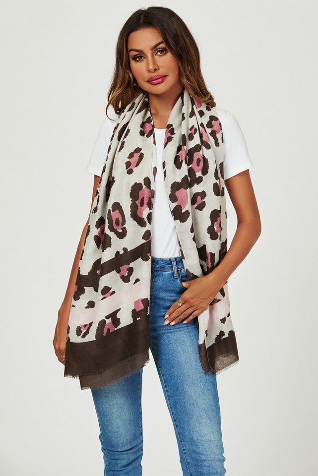 FS Collection Modeschal Damen Leopardenmuster Schal – Weich, Leicht & Vielseitig, 100% Polyester – weich, leicht & formbeständig von FS Collection