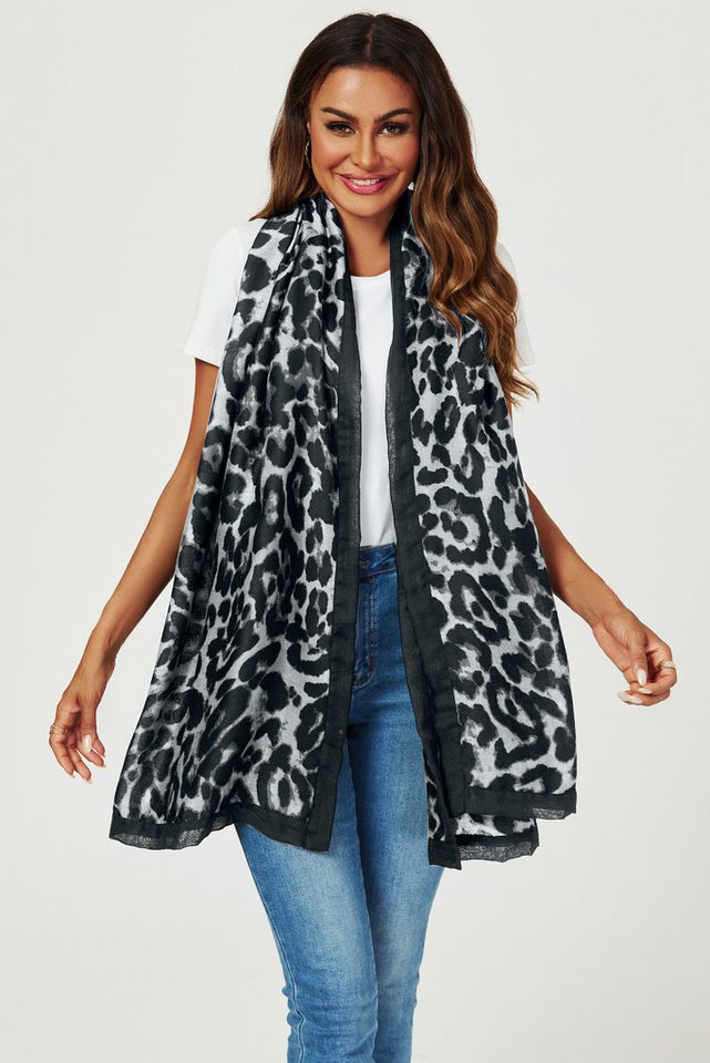 FS Collection Modeschal Damen Leopardenmuster Schal – Weich, Leicht & Vielseitig, 100% Polyester – weich, leicht & formbeständig von FS Collection
