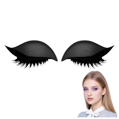2025 neue Lazy Eye Shadow Wimpernaufkleber, 3-in-1 wiederverwendbare Augen-Make-up-Aufkleber, selbstklebende falsche Wimpern, Make-up-Vorlagenaufkleber, geeignet für alle Augenformen von FSAZSVBT