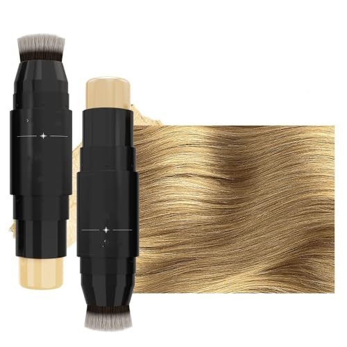 Doppelseitiger Haaransatz-Abdeckstift, 2-in-1-Wasserfester Haaransatz-Enhancer zum Abdecken der Haarwurzeln, Langanhaltender Haaransatz-Ausbesserungsstift für Frauen, Kosmetikerinnen von FSAZSVBT