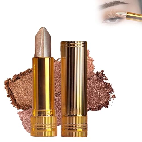 Dreifarbiger Lidschattenstift mit Farbverlauf, wasserfester und lang anhaltender zweifarbiger Lidschatten, einziehbar und tragbar, in einem Schritt für ein glänzendes Make-up, glattes Verwischen von FSAZSVBT