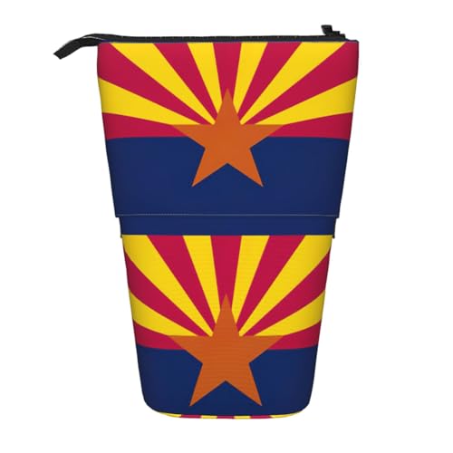 Arizona Federmappe mit Staatsflagge, vertikal, einziehbar, Aufbewahrungstasche, tägliche Aufbewahrung für Schule, Büro, Make-up-Tasche von FSCEV