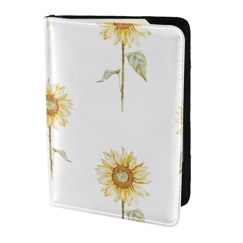 FSCEV Blossoming Sunflowe Reisepasshülle, blockierend, Reisezubehör, Leder, Kartenetui von FSCEV