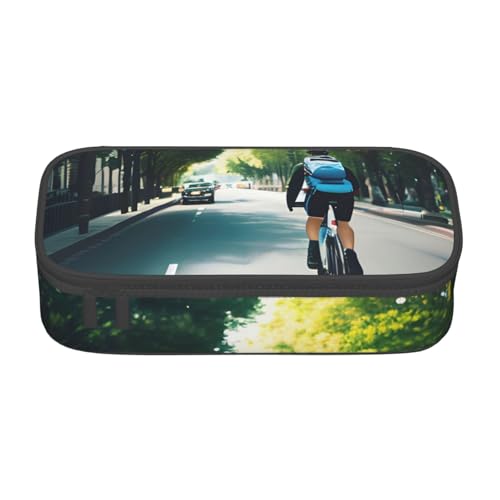 FSCEV Federmäppchen für Auto und Fahrrad, große Kapazität, Federmäppchen, Büro, große Aufbewahrungstasche, Beutel, Schwarz , Einheitsgröße, Taschen-Organizer von FSCEV