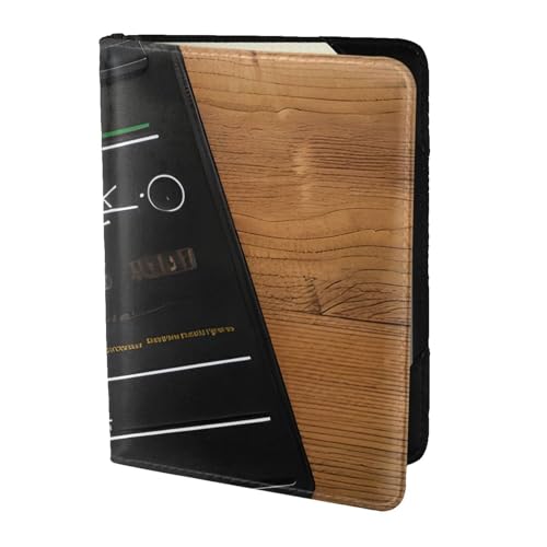 FSCEV Reisepasshülle aus Leder mit Klapperboard-Muster, Reisezubehör, Kartenetui von FSCEV