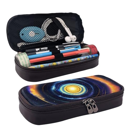 FSCEV Space Spiral Cosmic Energy Leder-Federmäppchen Schreibwaren Tragbare Multifunktionale Aufbewahrungstasche Akademiebedarf FSCEV Space Spiral Cosmic Energy Leder-Federmäppchen Schreibwaren Tragbare Multifunktionale Aufbewahrungstasche Akademiebedarf von FSCEV