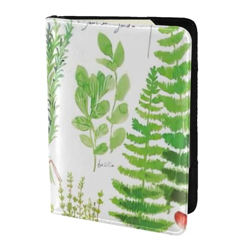FSCEV Springtime Reisepasshülle für Kräutergarten, Reisezubehör, Leder, Kartenetui von FSCEV