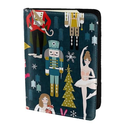 FSCEV Women_S Reisepasshülle, Motiv: Nussknacker, Ballett, Weihnachten, Tanz, Reisezubehör, Leder, Kartenetui von FSCEV