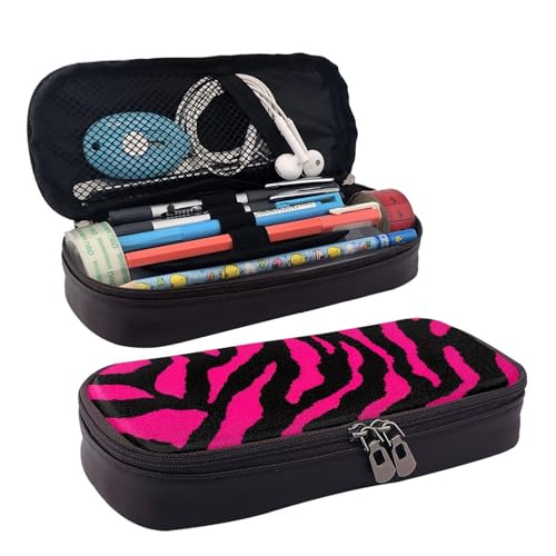 FSCEV Zebra Tiger Leopard rotes Leder-Federmäppchen Schreibwaren tragbare multifunktionale Aufbewahrungstasche Akademiebedarf FSCEV Zebra Tiger Leopard rotes Leder-Federmäppchen Schreibwaren tragbare multifunktionale Aufbewahrungstasche Akademiebedarf von FSCEV