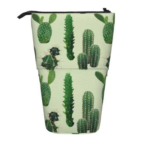 Kaktus Vertikales einziehbares Federmäppchen Aufbewahrungstasche tägliche Aufbewahrung für Schule Büro Make-up Tasche von FSCEV