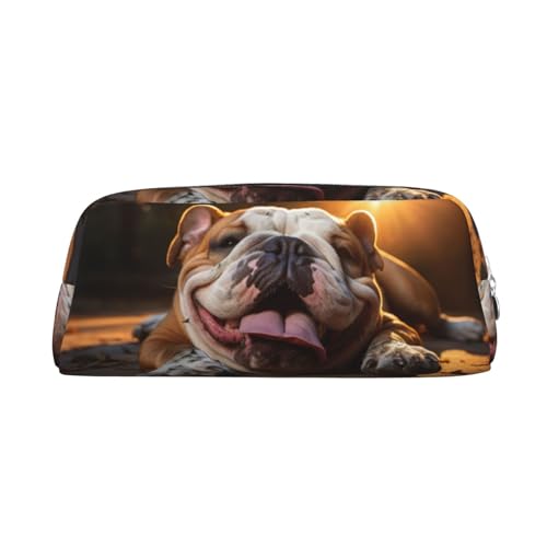 Lustiges Federmäppchen mit englischer Bulldogge, Federmäppchen, Kosmetiktasche, Büro-Aufbewahrungstasche, Täglicher Stauraum, silber, Einheitsgröße, Taschen-Organizer Lustiges Federmäppchen mit englischer Bulldogge, Federmäppchen, Kosmetiktasche, Büro-Aufbewahrungstasche, Täglicher Stauraum, silber, Einheitsgröße, Taschen-Organizer von FSCEV