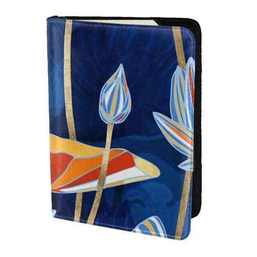 Reisepasshülle aus Leder mit botanischem Blumenmuster, blockiert Reisezubehör, Kartenetui von FSCEV