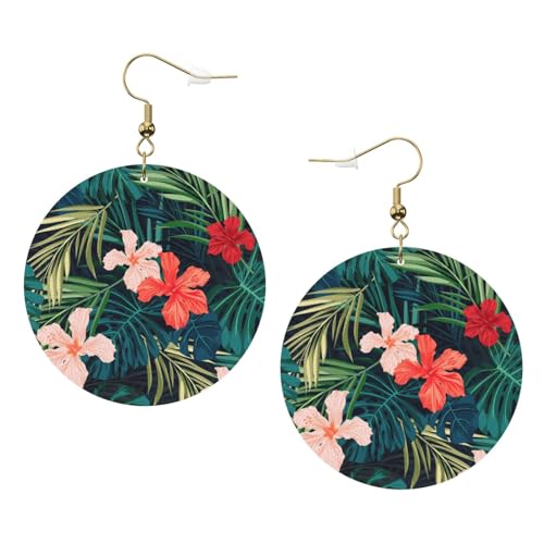 Runde Ohrringe aus hawaiianischem Leder, für den Sommer, für Valentinstag, Festival, Aktivitäten, Mode für Damen, Einheitsgröße, Kunstleder Runde Ohrringe aus hawaiianischem Leder, für den Sommer, für Valentinstag, Festival, Aktivitäten, Mode für Damen, Einheitsgröße, Kunstleder von FSCEV