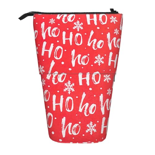 Weihnachts-Hintergrund, vertikal, einziehbar, Federmäppchen, Aufbewahrungstasche, tägliche Aufbewahrung für Schule, Büro, Make-up-Tasche von FSCEV
