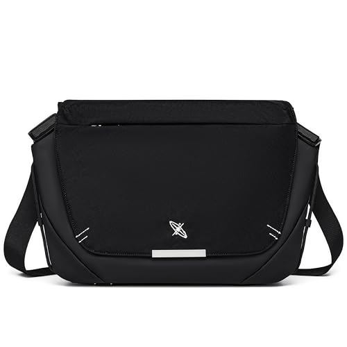 FSD.WG Umhängetasche für Herren, Kuriertasche für 12 Zoll (30,5 cm) iPad, lässiger Tagesrucksack, 58 schwarz, Medium, Umhängetasche für Herren von FSD.WG