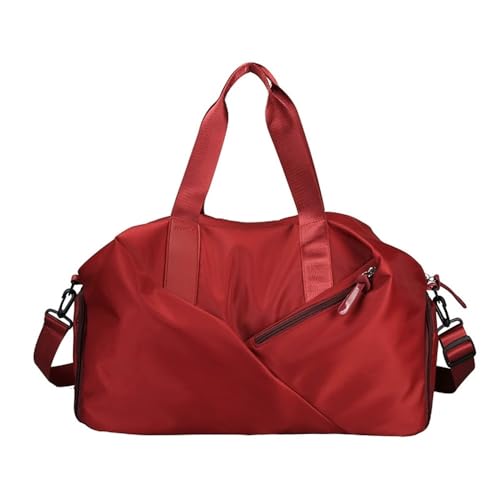 Damen Turnbeutel Frauen Outdoor Freizeit Sport Gym Gepäck Tasche für Yoga Reisen, rot, 42x25x24cm Damen Turnbeutel Frauen Outdoor Freizeit Sport Gym Gepäck Tasche für Yoga Reisen, rot, 42x25x24cm von FSJMTQTS