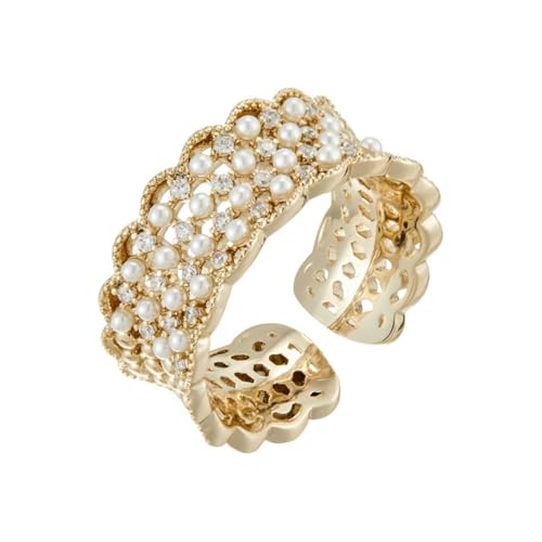FSJMTQTS Damenring Eleganter offener Zeigefingerring for Damen für Freundin(Gold_Free Size) von FSJMTQTS