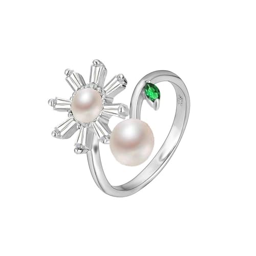 FSJMTQTS Damenring Weibliche Öffnung Einstellbare Finger Perle Ring DIY Zubehör für Freundin von FSJMTQTS