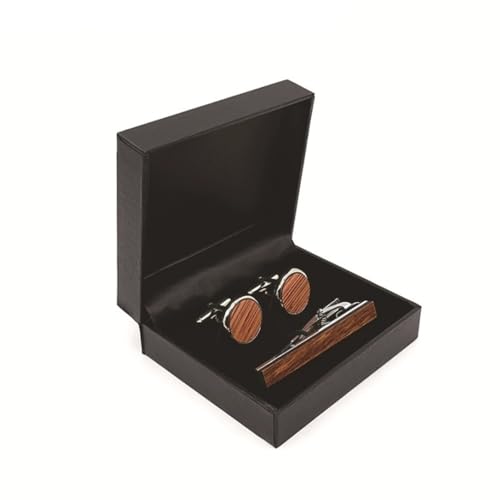 FSJMTQTS Gemelli Fermacravatta Set Dekorative Manschettenknöpfe Exquisites Hemd-Krawattenklammer-Set aus Holz FSJMTQTS Gemelli Fermacravatta Set Dekorative Manschettenknöpfe Exquisites Hemd-Krawattenklammer-Set aus Holz von FSJMTQTS