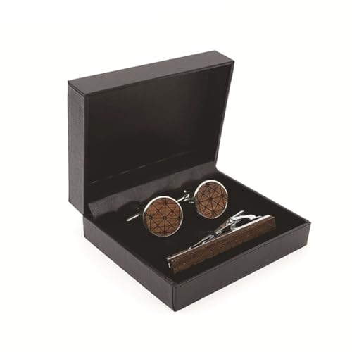 FSJMTQTS Gemelli Fermacravatta Set Manschettenknöpfe aus Holz for Hemden, Manschettenknöpfe for Herren, Krawattenklammern FSJMTQTS Gemelli Fermacravatta Set Manschettenknöpfe aus Holz for Hemden, Manschettenknöpfe for Herren, Krawattenklammern von FSJMTQTS