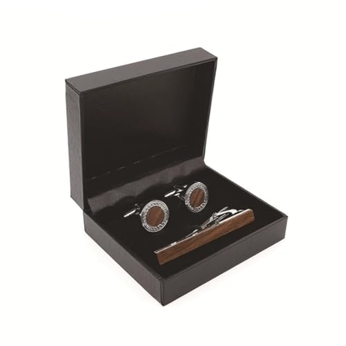 FSJMTQTS Gemelli Fermacravatta Set Manschettenknöpfe und Krawattenklammern aus Holz for Herren FSJMTQTS Gemelli Fermacravatta Set Manschettenknöpfe und Krawattenklammern aus Holz for Herren von FSJMTQTS