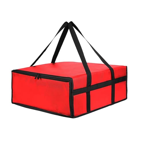 FSLLWGWG Kühltasche Pizzatasche,Faltbar Isoliertasche Pizza,Große Pizza Liefertasche,Thermo Picknick Tasche,für Camping Picknick Lieferung Von Lebensmittel (Rot) von FSLLWGWG
