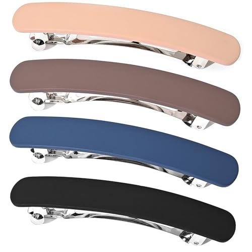 FSMILING 4 Stück Haarspangen Damen Patentspange Retro Französische Haarspange Automatisch Für Dünnes Dickes Haar,Hair Barrettes Women von FSMILING