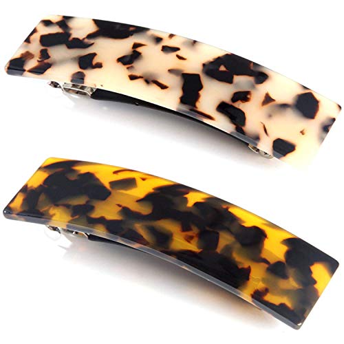 Haarspangen für Damen, französische Haarspangen, automatische Haarspangen für feines, mitteldickes Haar, 2 Stück von FSMILING