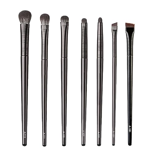 FSSTUD 7 Pcs Augen Make-up Pinsel Set Tragbare Lidschatten Pinsel Kosmetik Concealer Pinsel Applikator Abgewinkelt Eyeliner Pinsel Blending Augenbrauen Pinsel von FSSTUD