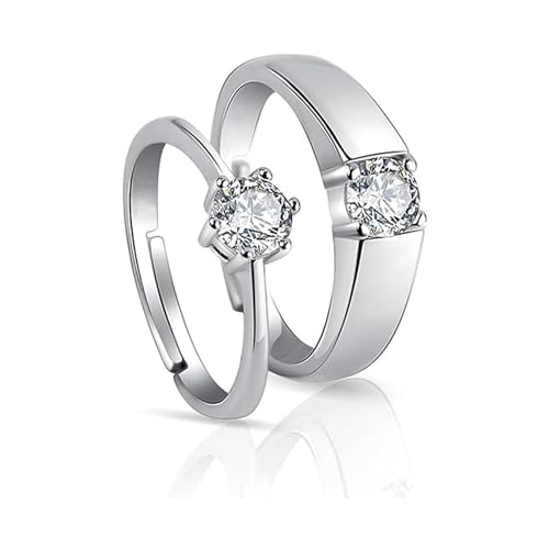 2 Pieces Ring Wedding Rings Pair Rings Women's Men's Wedding Rings Anniversary Promise Engagement Ring Bridal Sets Adjustable von FSYXK