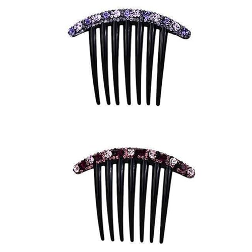 2 Stück Haar Steckkamm Strass Zähne Haarkamm Haarschmuck Haarspange Kamm für Frauen Mädchen Geschenk von FSYXK