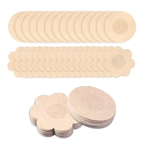 40pcs Nippel Sbdeckungen,Brust Abdeckungen,Einweg Blütenblatt Nippelpasteten,Nippel Tape,Nipple Cover,Nippelpads,Brustwarzen Selbstklebender bh,Abdeckungen,Nippelabdeckung für DAmen Mädchen von FSYXK