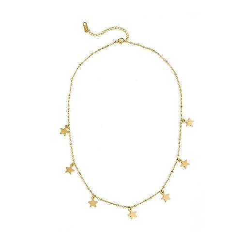 Böhmische Stern Halskette Choker Kleiner Stern Baumeln Halskette Stern Choker Halskette Gold Stern Kragen Halskette Schmuck Für Frauen Und Mädchen von FSYXK