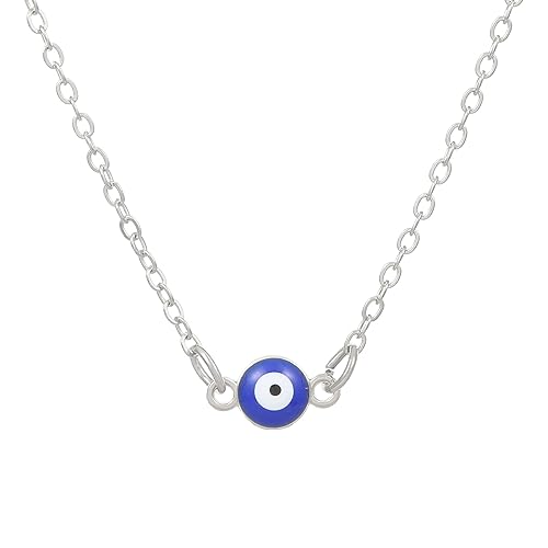 FSYXK Bohemia Halskette，Trendy Einfach Blau Böser Blick，für Damen und Mädchen，Anhänger Schlüsselbein Kette Hochzeit Party Schmuck von FSYXK